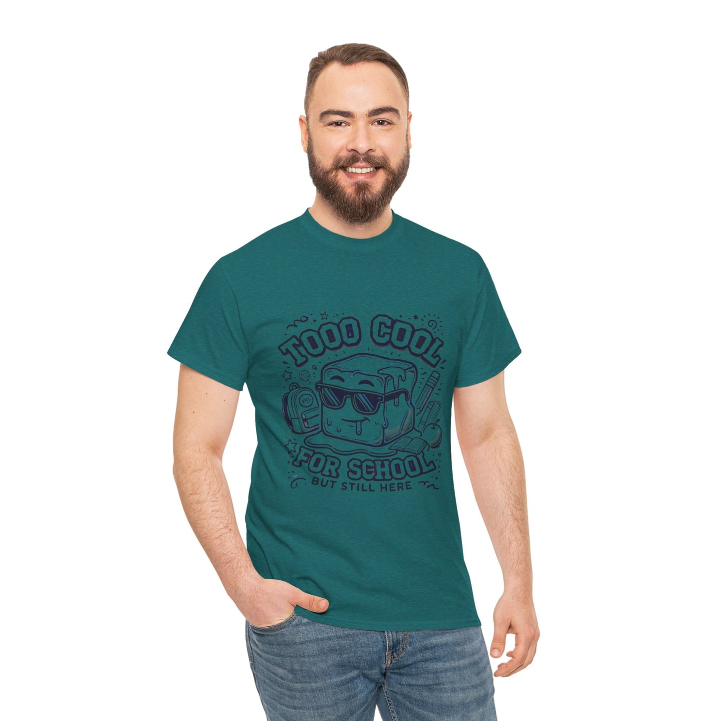 Too Cool for School-Unisex Heavy Cotton Tee for Adult