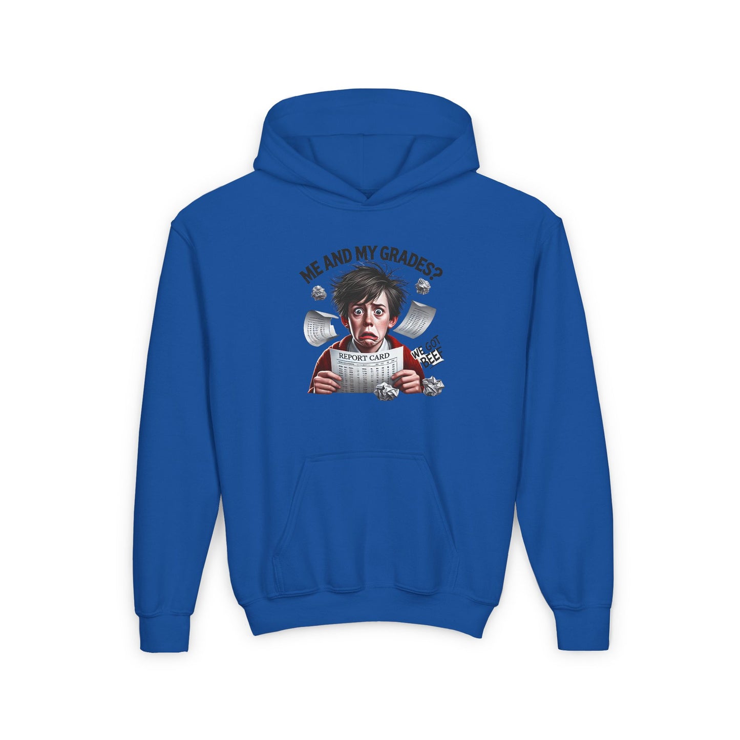 Funny Youth Hoodie - 'Me and My Grades' (Design A)