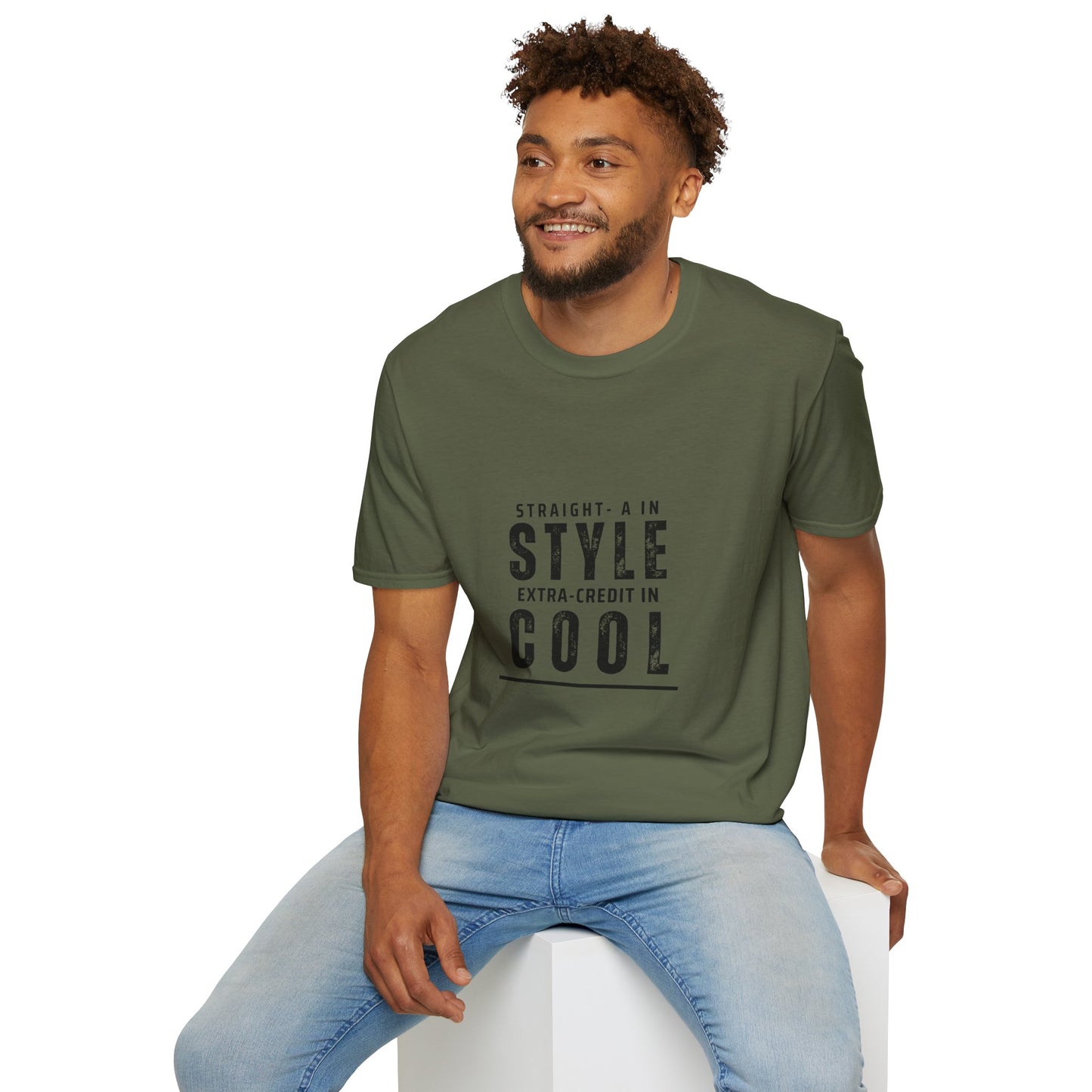 Straight-A in Style, Extra-Credit in School Unisex Soft Style Tee