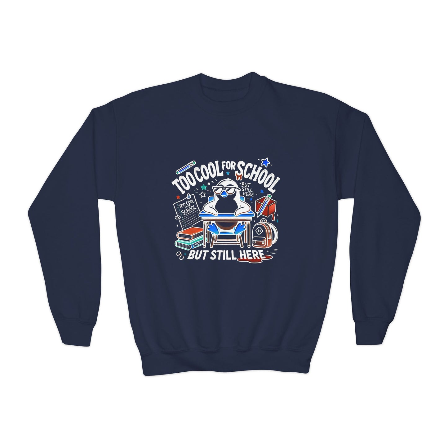 Too Cool for School Kids Crewneck Sweatshirt