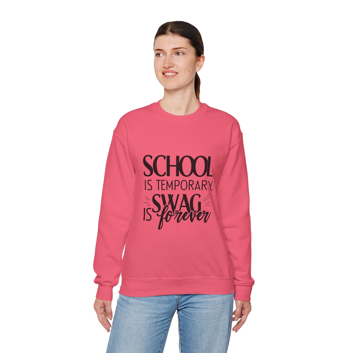 Unisex Crewneck Sweatshirt - "School is Temporary, Swag is Forever"