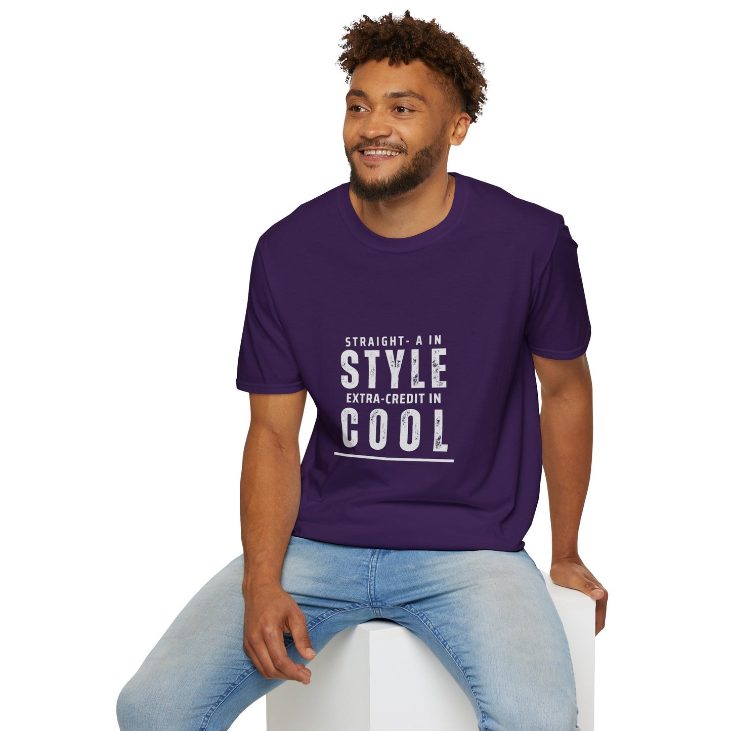 Straight-A in Style, Extra-Credit in School Unisex Soft Style Tee