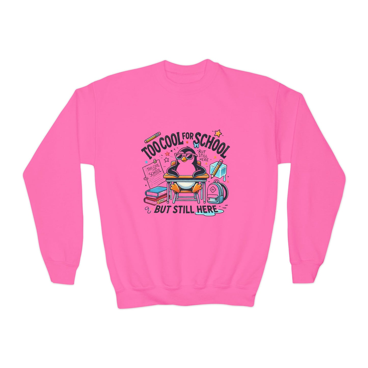 Too Cool for School Kids Crewneck Sweatshirt