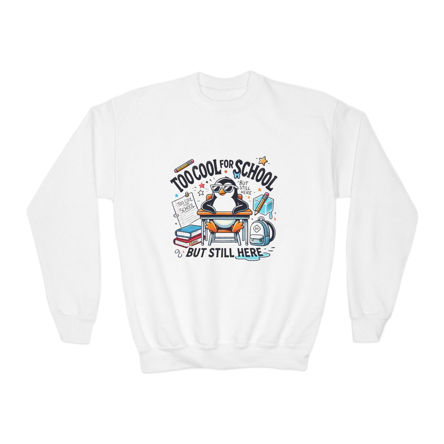 Too Cool for School Kids Crewneck Sweatshirt