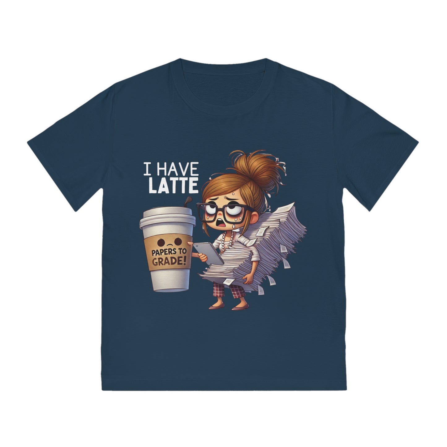 Teacher Funny Unisex Rocker Tee - "I Have a Latte " (Design C)