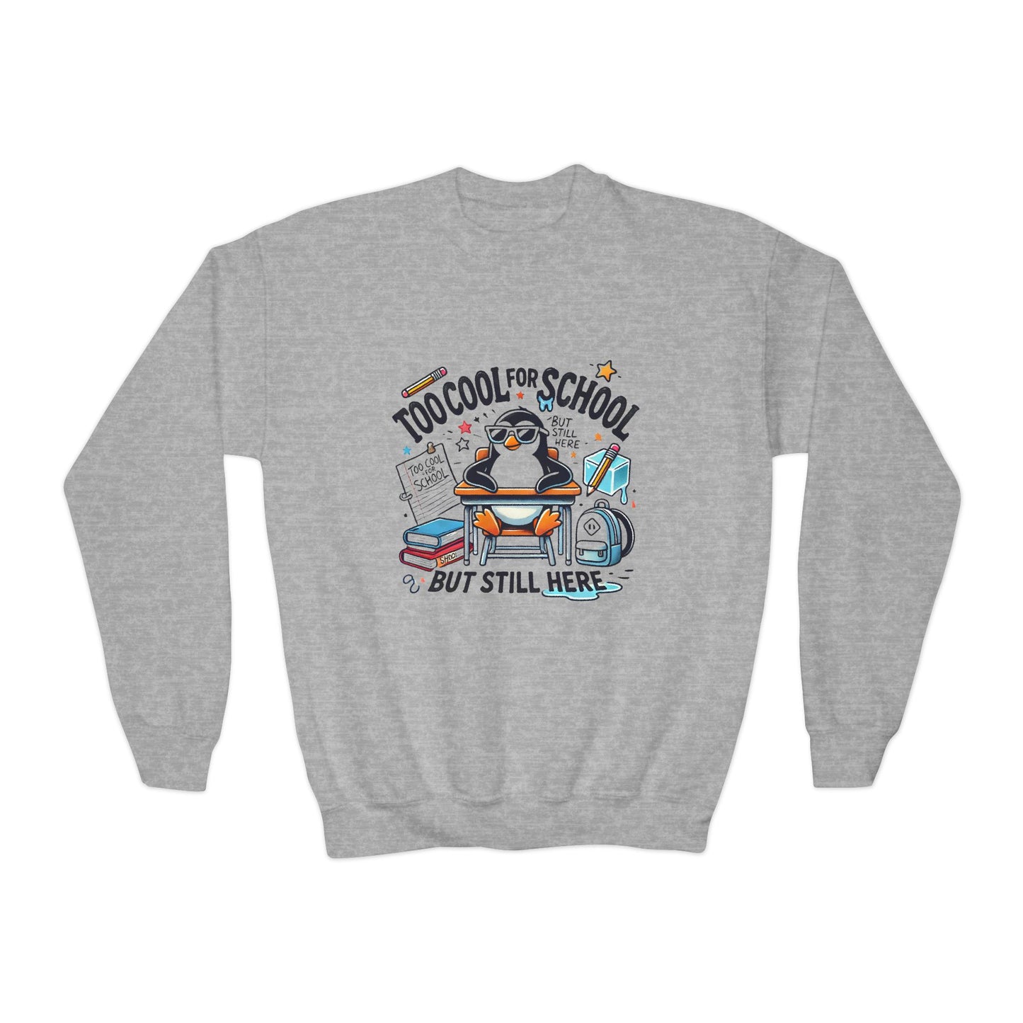 Too Cool for School Kids Crewneck Sweatshirt