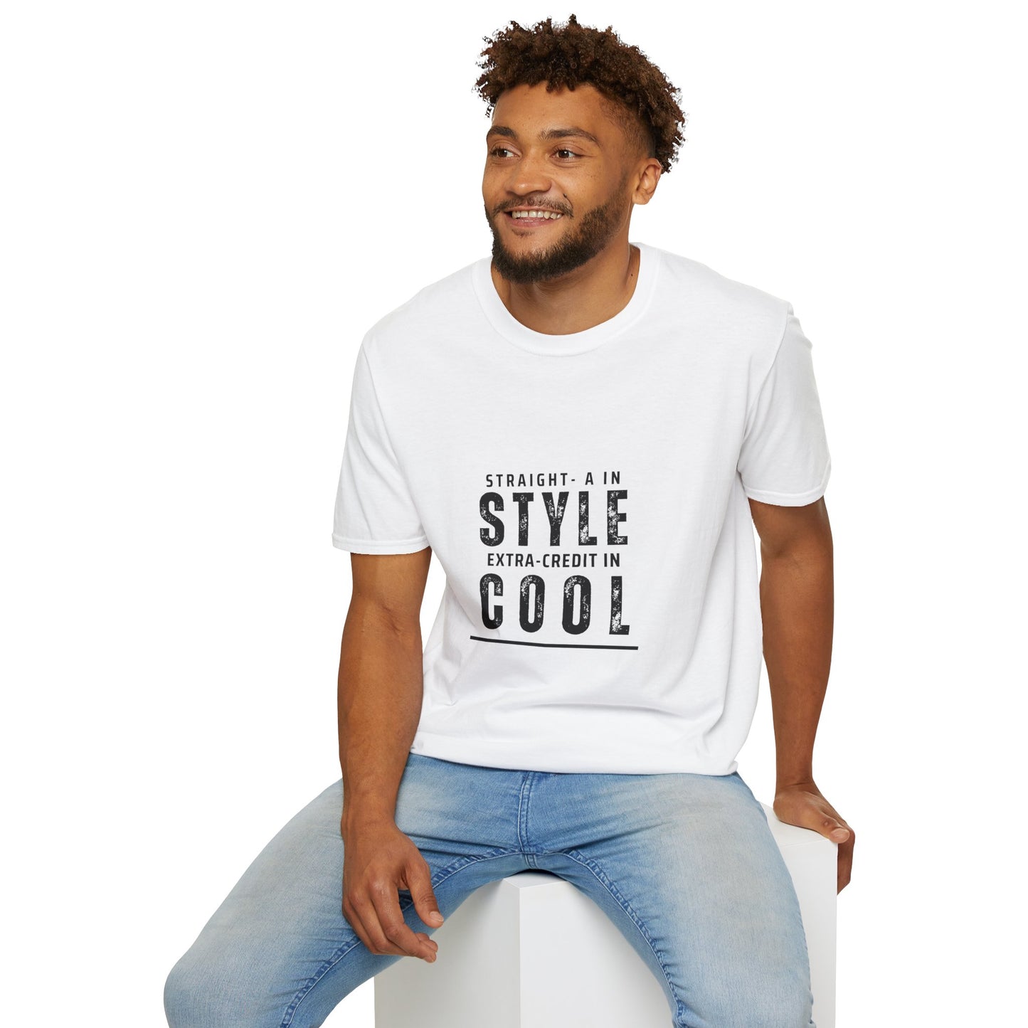 Straight-A in Style, Extra-Credit in School Unisex Soft Style Tee