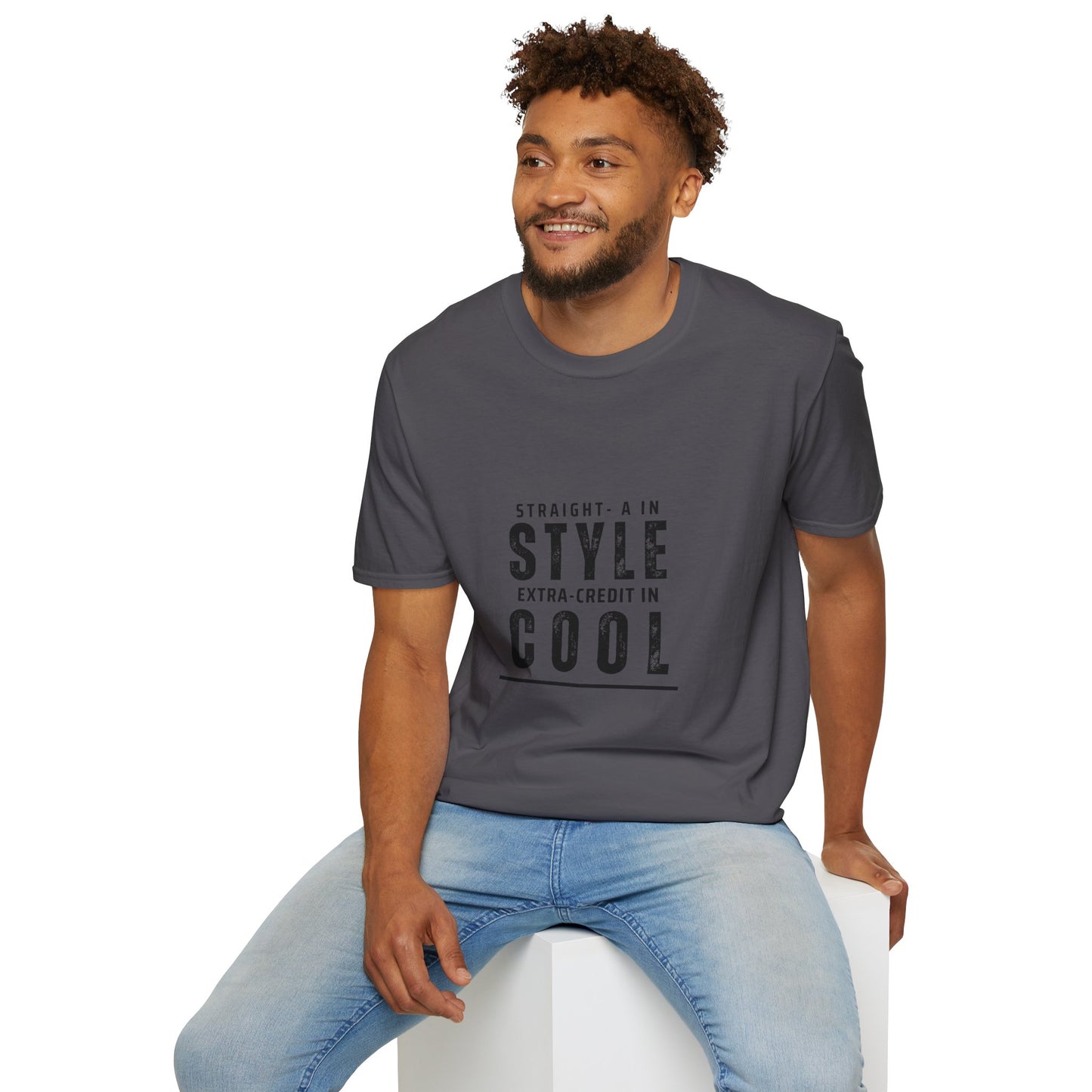 Straight-A in Style, Extra-Credit in School Unisex Soft Style Tee