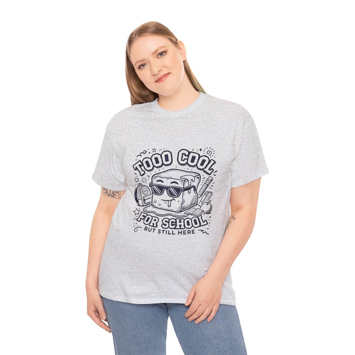 Too Cool for School-Unisex Heavy Cotton Tee for Adult