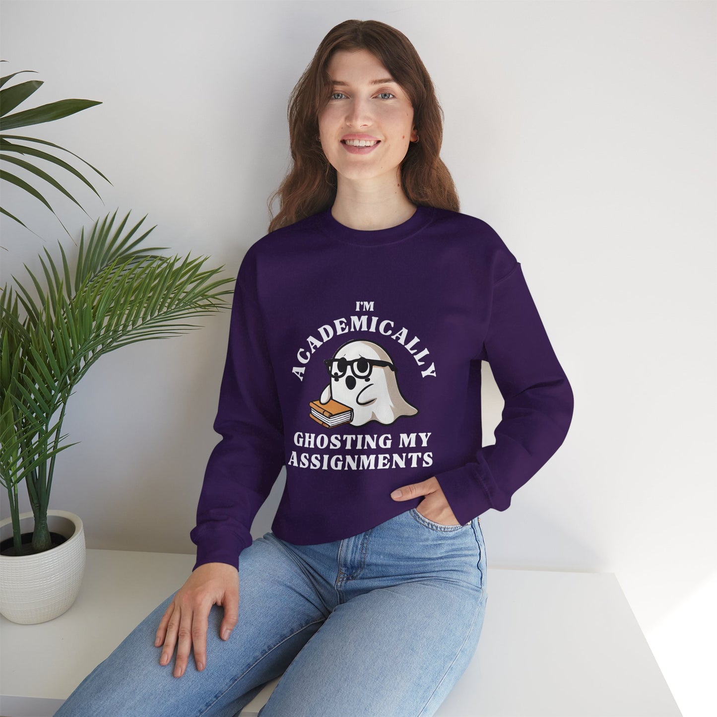 I'm Academically Ghosting My Assignments Unisex Heavy Blend™ Crewneck Sweatshirt