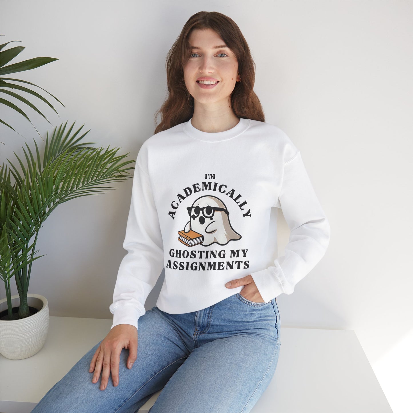 I'm Academically Ghosting My Assignments Unisex Heavy Blend™ Crewneck Sweatshirt