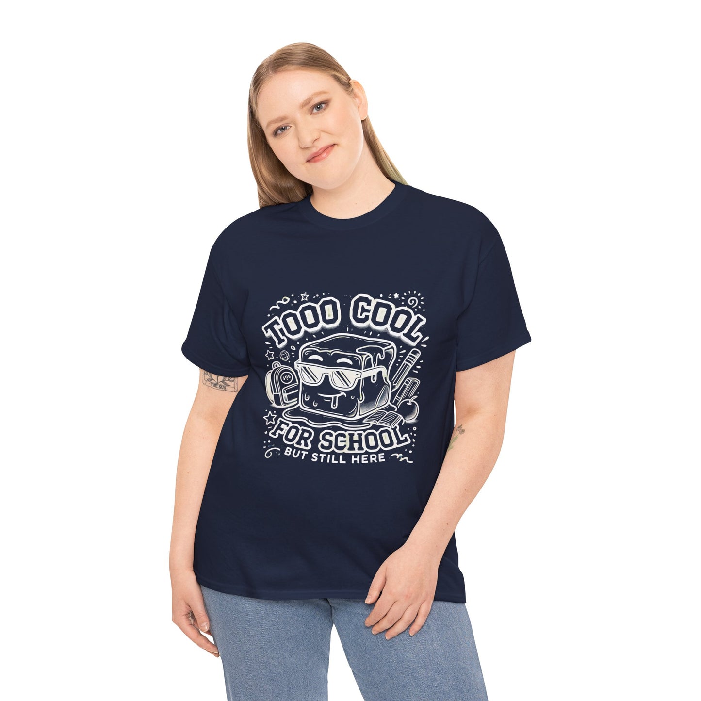 Too Cool for School-Unisex Heavy Cotton Tee for Adult