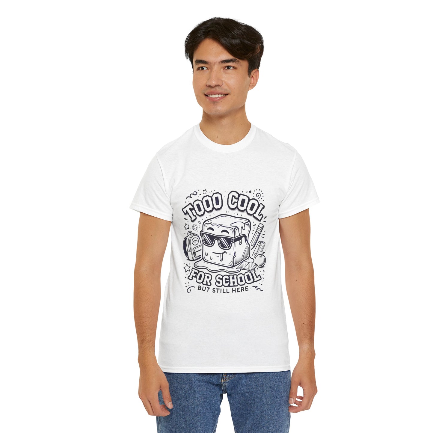 Too Cool for School-Unisex Heavy Cotton Tee for Adult