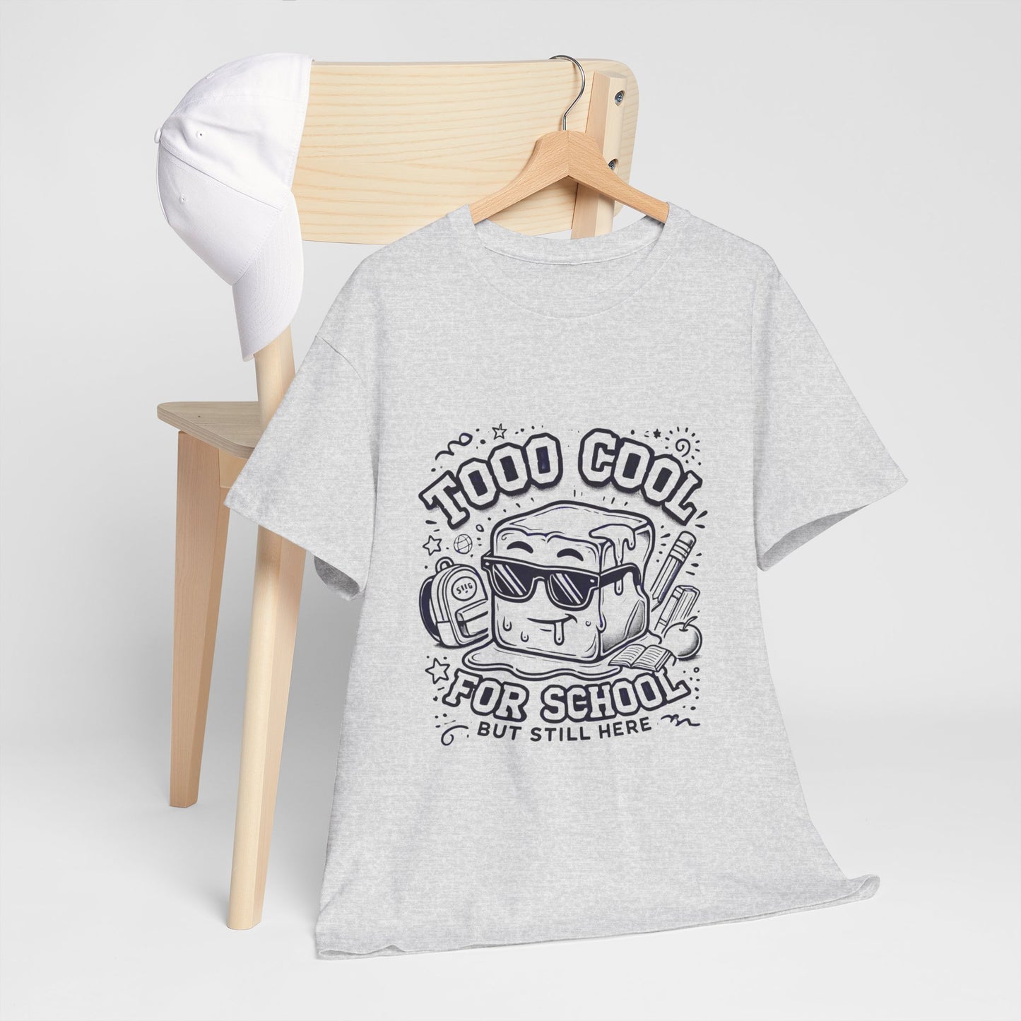 Too Cool for School-Unisex Heavy Cotton Tee for Adult