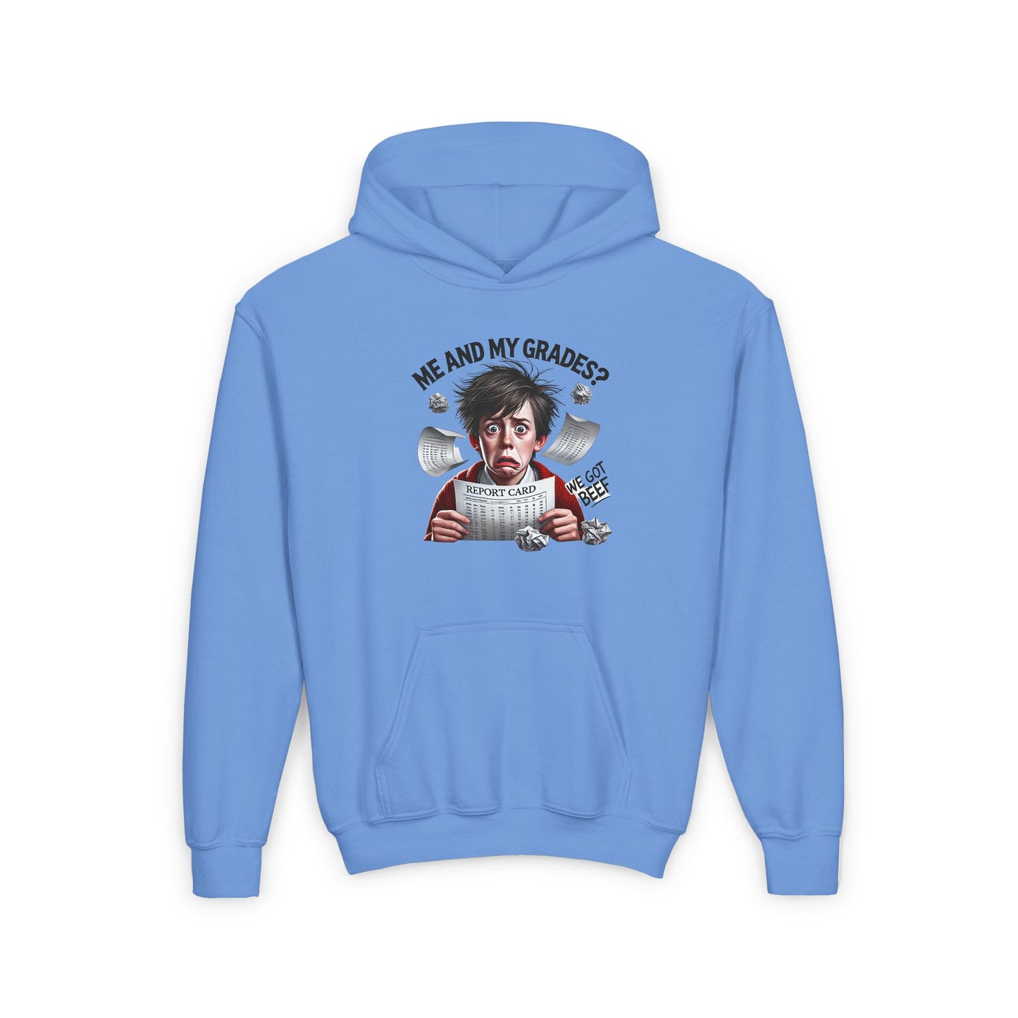 Funny Youth Hoodie - 'Me and My Grades' (Design A)