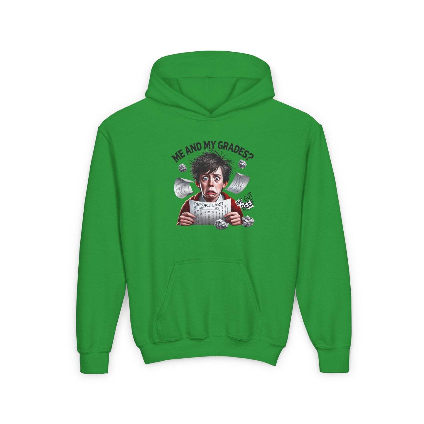 Funny Youth Hoodie - 'Me and My Grades' (Design A)