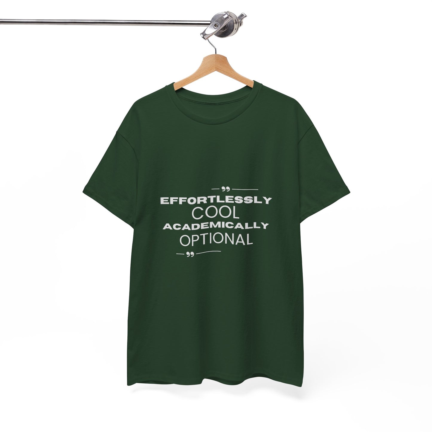 Effortlessly Cool Academically Optional_ Unisex Heavy Cotton Tee